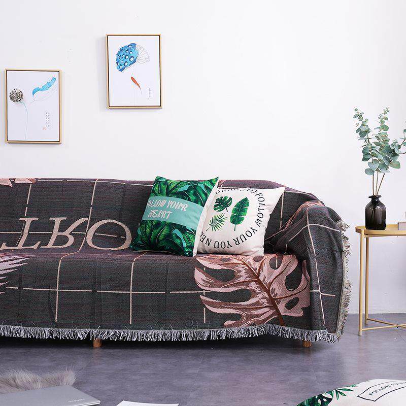 新款直销北欧简约ins针织沙发毯双面使用沙发布样板间全盖双人套