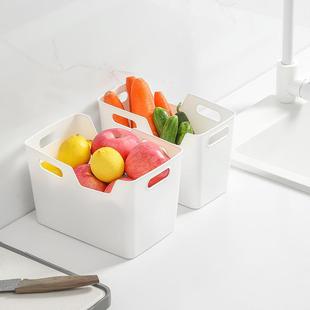 直销新款 厨房橱柜冰箱储物保鲜蔬菜水 日式 软质塑料可手提收纳篮