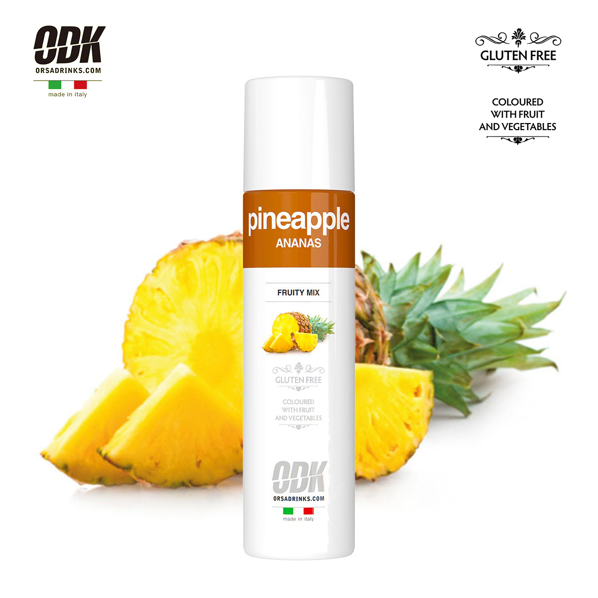 ODK凤梨果酱750ml/1kg 意大利进口口味自然专业调饮果汁感足