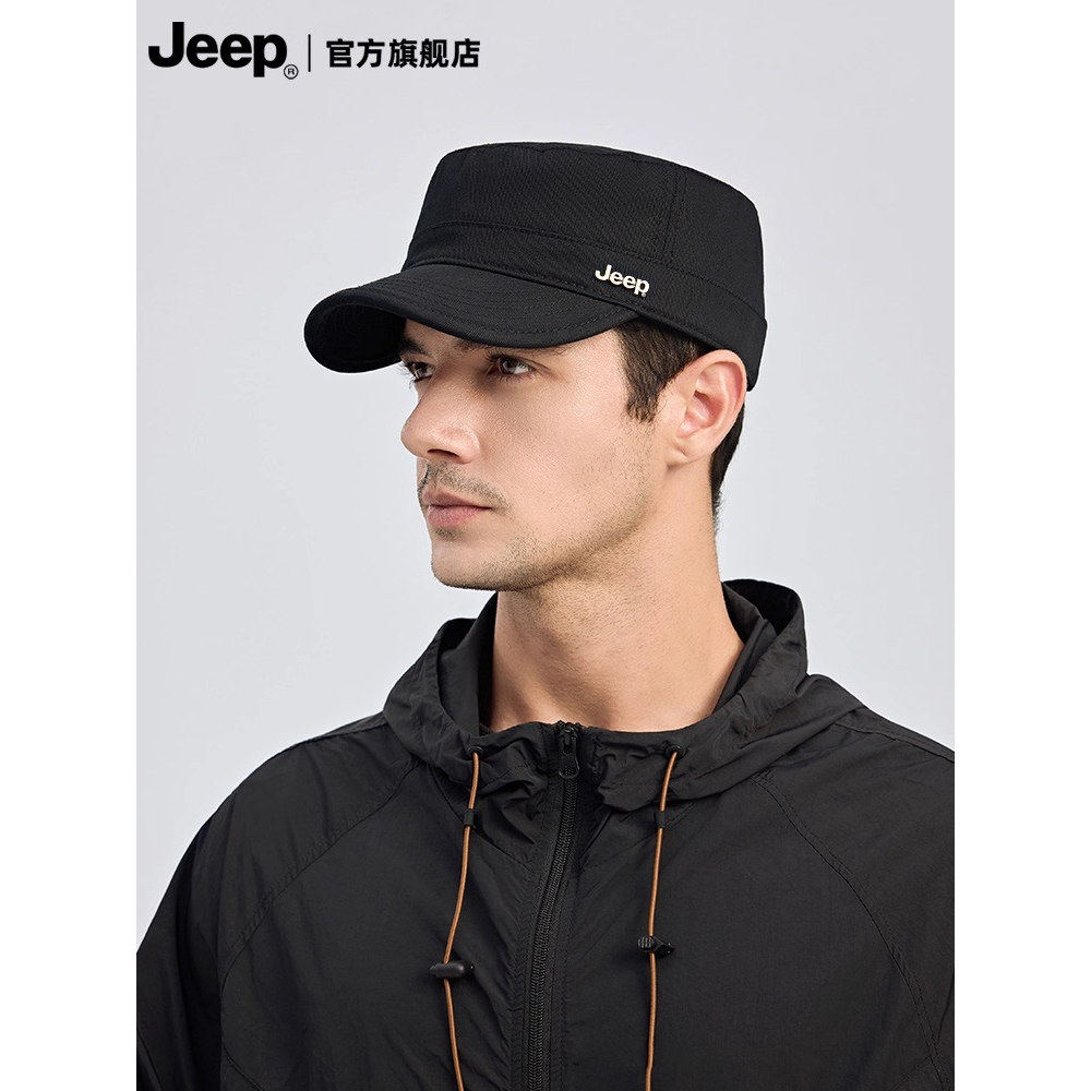 jeep吉普帽子男户外防晒遮阳透气棒球帽四季款休闲纯棉平顶鸭舌帽