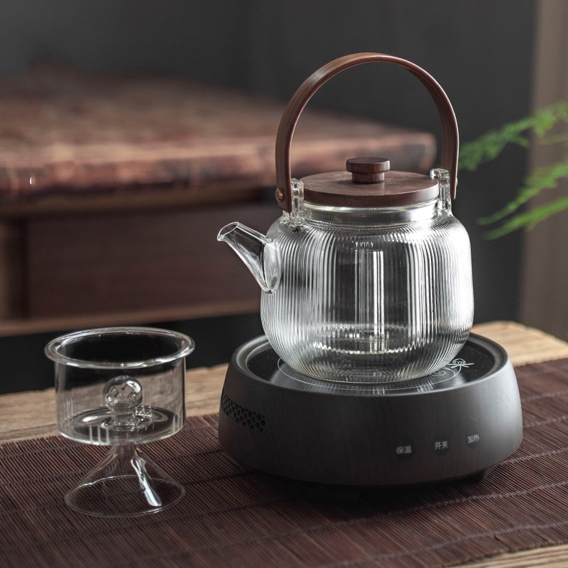 高端大气电陶炉煮茶器玻璃煮茶壶新款烧水壶泡茶养生壶煮茶炉