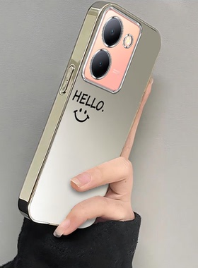 适用vivoy78手机壳新款y77e嗨喽笑脸y76s硅胶保护套vovoy7s全包y78十防摔y73s外壳viviy75s男5g女y72t卡通m+