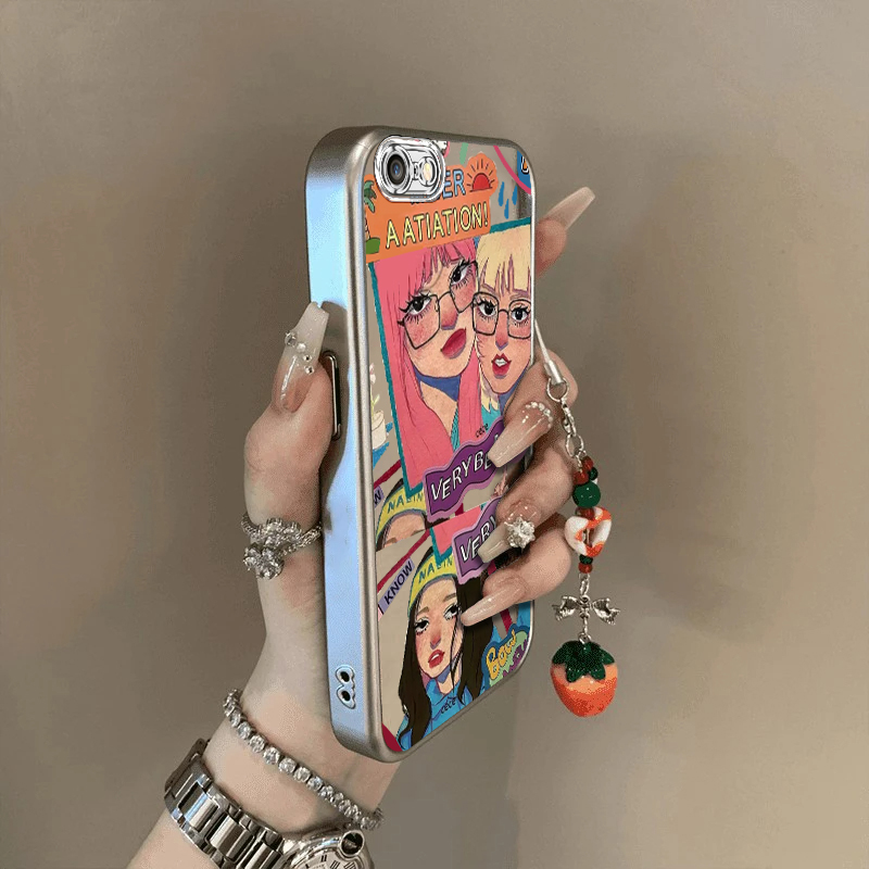 适用苹果6s/7/8plus手机壳新款iPhoneXR全包防摔XSmax外壳软胶11保护套13/12mini潮酷女生14pm可爱ip16/15