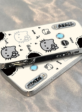 适用华为畅享10Plus手机壳60S黑白kt猫STK一AL00软硅胶外壳畅享20e全包防摔ALOO保护套TL亨畅想十s升降摄像