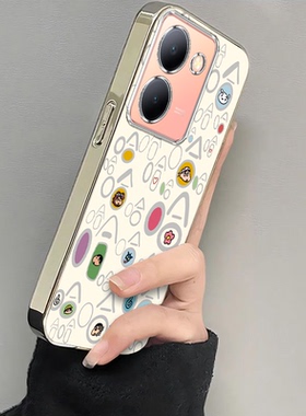 适用vivoy78手机壳新款y77e哈哈小新y76s硅胶保护套vovoy7s全包y78十防摔y73s外壳viviy75s男5g女y72t卡通m+