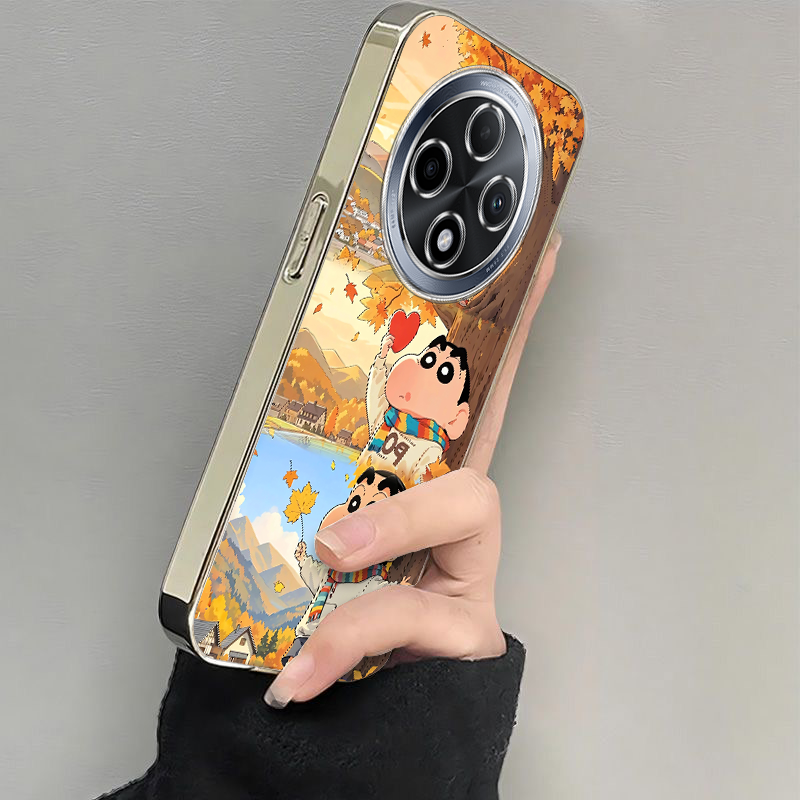 适用oppoA3pro手机壳A3/A2套A2X曲屏A2M外壳oppa25G新款opa1por5G全包0ppoA2X防摔opopA3活力版软35G枫叶小新