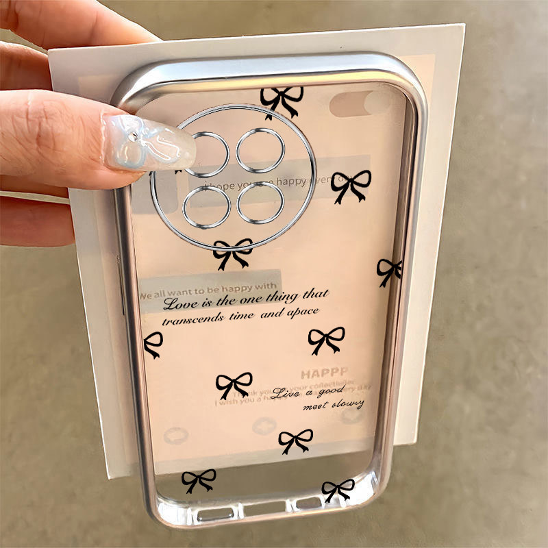 适用小米civi4pro手机壳新款civi3保护套civi2全包防摔civi1s软硅胶曲面屏外壳cviv卡通可爱黑色蝴蝶结cv男女