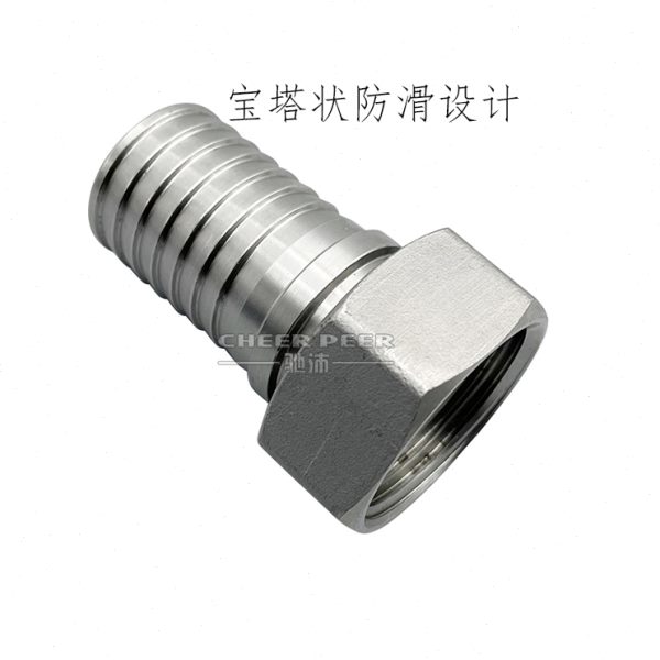 304不锈钢内丝宝塔活接头EN14420管夹扣压内螺纹活套尾管马吉比塔
