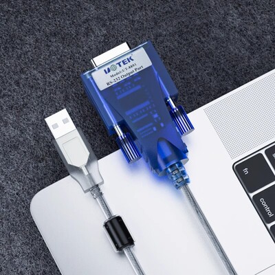 禹泰USB转串口线缆工业级Db9引脚Rs232串口线缆USB转232转换器禹