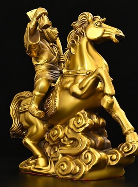 纯铜马摆件马上有钱马上封侯马上赢马上有才马上猴工艺品c饰品o.