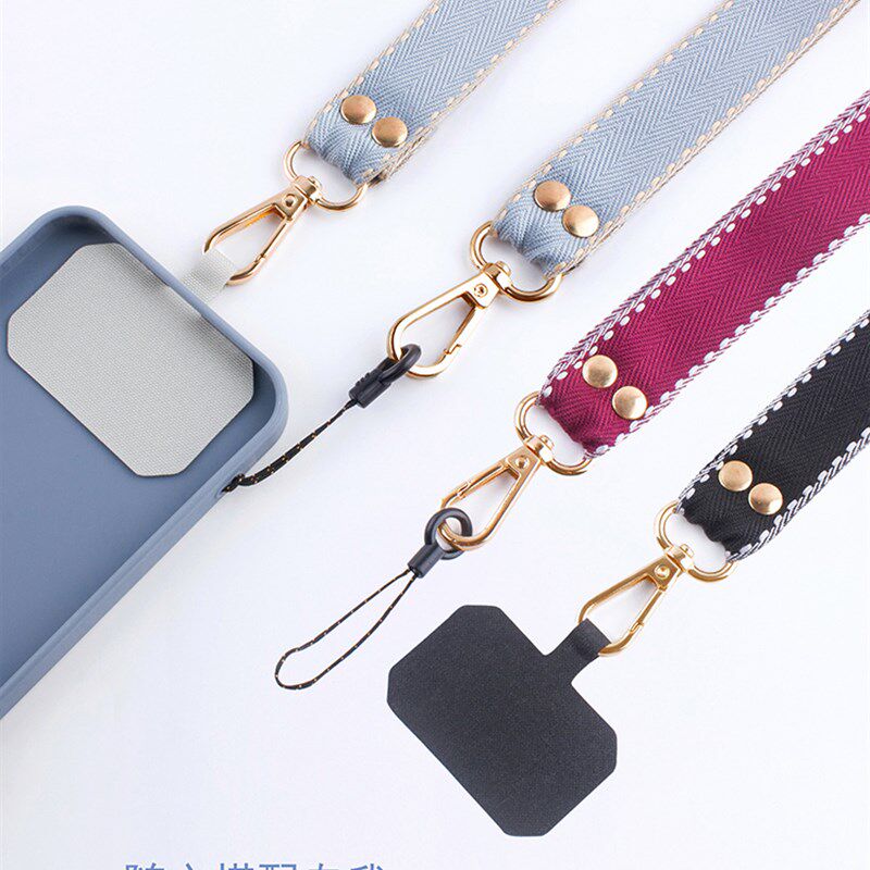 热销手机挂绳防丢手腕挂脖结实耐用带子男短款贴片宽版不勒脖子夹