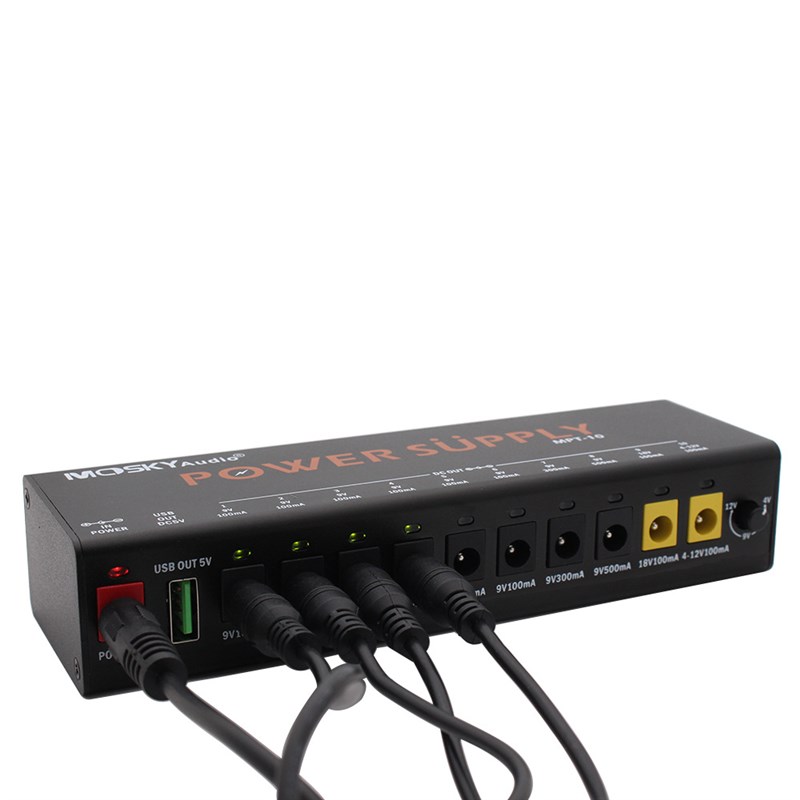 热销独立单块效果器电源稳压低噪隔离独立多路输出9V 12V 18V演出