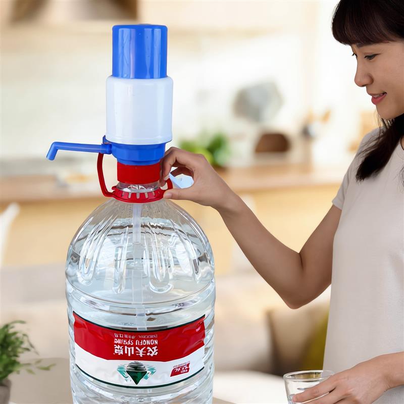 热销农夫山泉专用5L12.9L19L大号手压式压水器硅胶长管手动桶装水