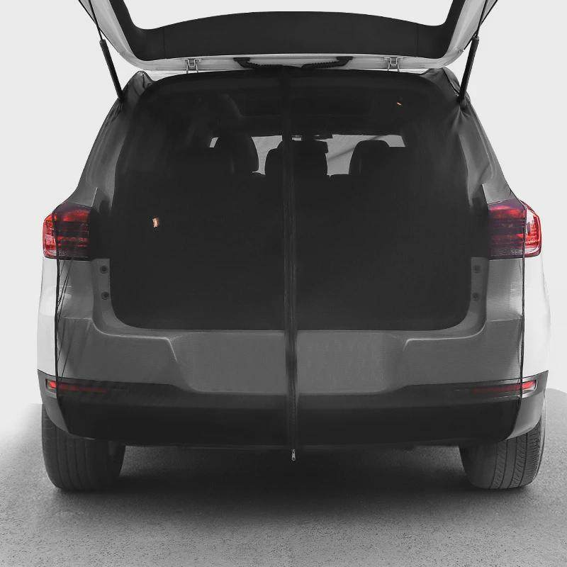 热销汽车防蚊纱窗遮阳帘磁吸式车载后备箱网纱窗帘自驾通风车尾门