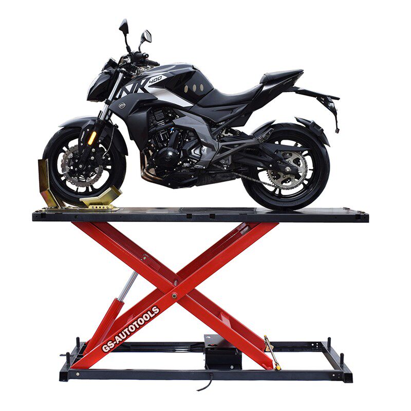 热销摩托车电动维修平台大排量气动修理工作台升降台液压剪式举升