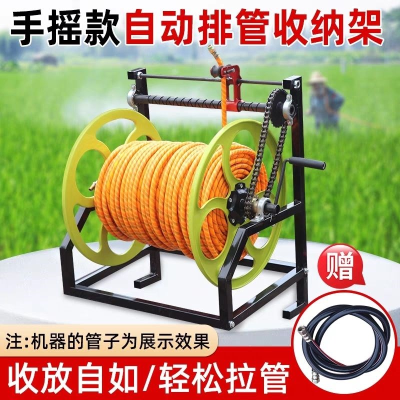 热销电动收卷器12V卷管机48/72V电动车通用卷管绕管手动收管卷管