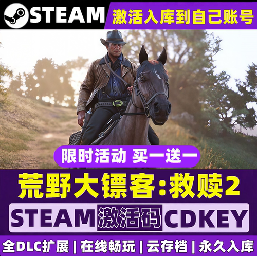 荒野大镖客救赎2 Steam激活入库自己号全球区全DLC单机电脑游戏