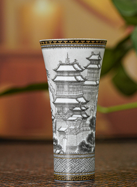 【墨舍名窑】墨尚观山瑞雪迎春杯 msgs74