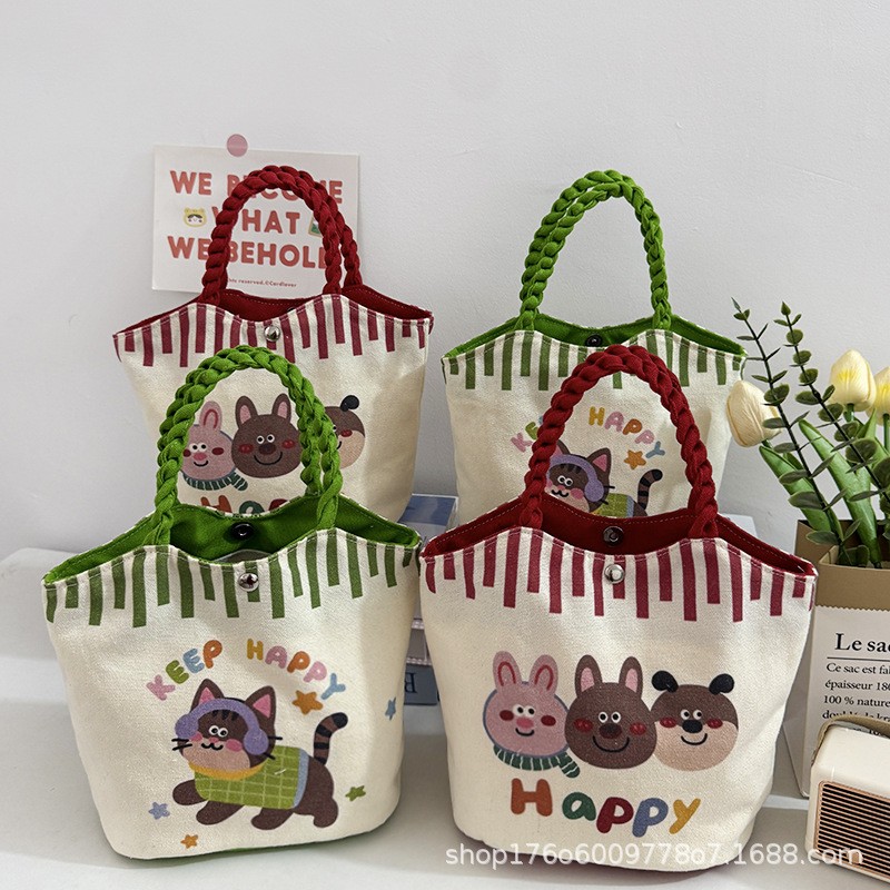 新款可爱手提水桶包手拎小包包帆