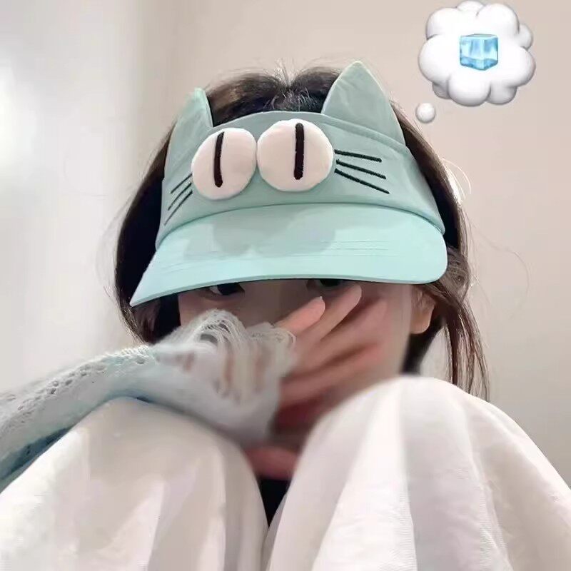 喵喵大眼仔空顶防晒速干遮阳帽
