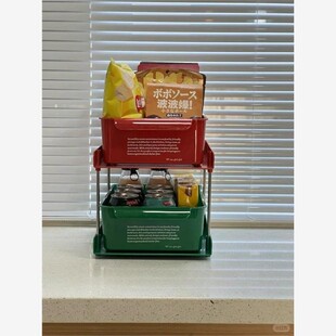 零食收纳架厨房置物架抽拉式带轮抽屉桌面收纳盒调料架储物杂物筐