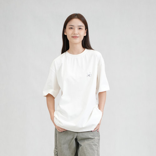 sanse短袖潮牌男女同款T恤舒适休闲上衣中性宽松街头文化套头衫