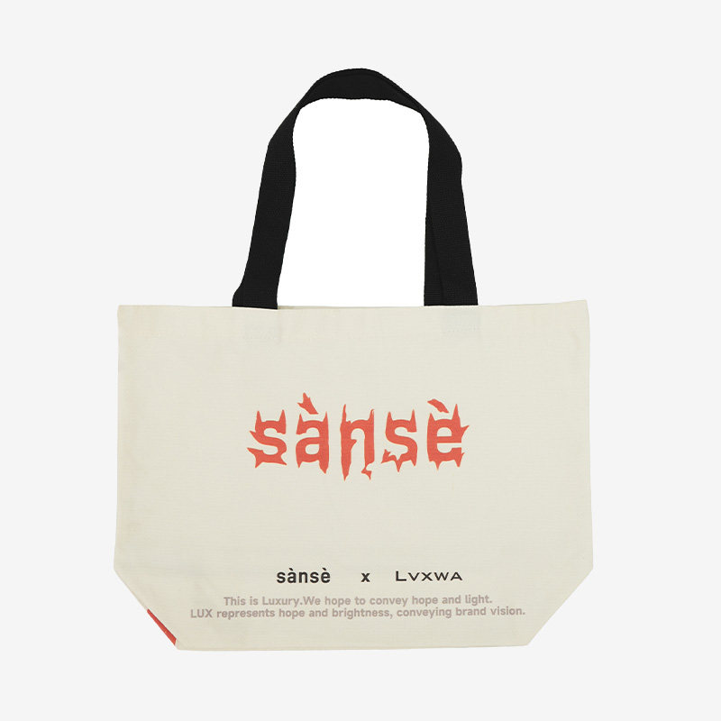 sanse&LVXWA联名款手提袋单肩包大容量帆布包休闲百搭托特包