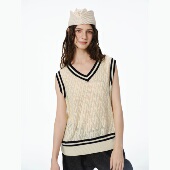 sanse拼色复古百搭宽松无袖 背心舒适百搭美式 半透外穿T恤上衣