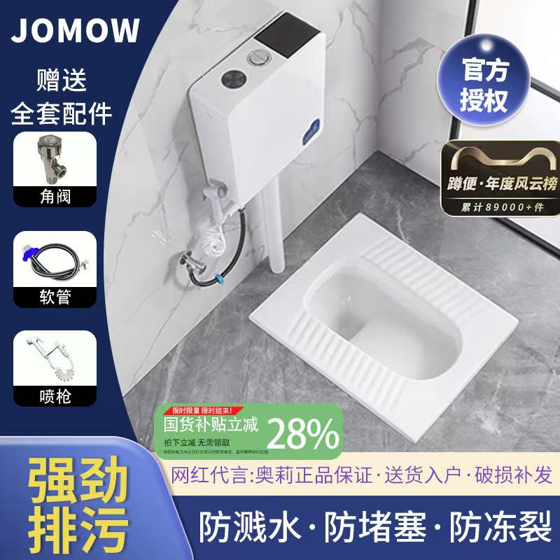 蹲便器水箱套装家用小户型大便器潮州优等瓷防臭蹲坑陶瓷便池蹲厕