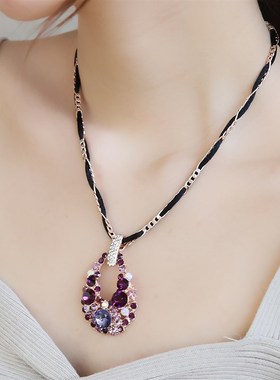 衬衣配饰项链女韩版时尚锁骨链短款毛衣链挂件高级感颈链个性潮流