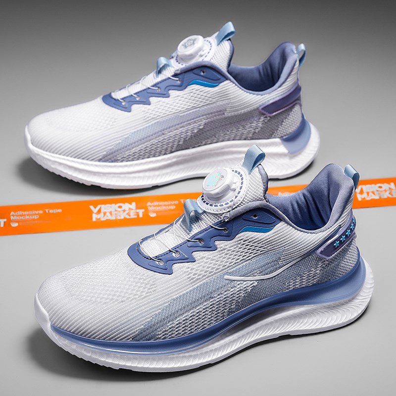 48特大码男鞋47加大号46运动鞋休闲鞋45旋转扣飞织运动网面跑步鞋