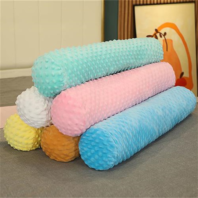 抱枕长豆豆绒色圆柱长条床头靠枕女生睡觉夹腿床边档枕垫脚枕