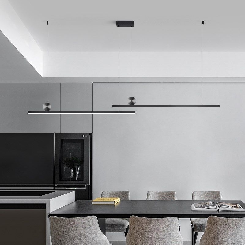 极简餐厅吊灯现代简约大气意式轻奢高级感餐桌吧台一字长条岛台灯,家装灯饰光源,餐厅吊灯,淘宝优惠券,粉丝福利购,淘宝优惠卷