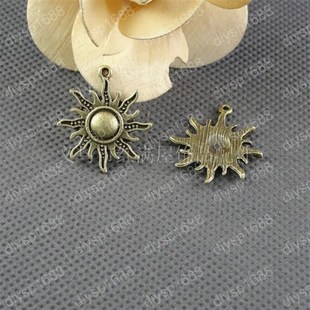 太阳 60个 2.6克 韩国耳饰DIY配件 包 复古章鱼耳环吊坠 A2618