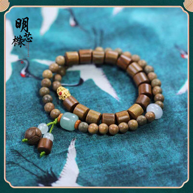 阿根廷绿檀手串0.6圆珠1.0桶珠DIY款式 檀香木佛珠手链饰品