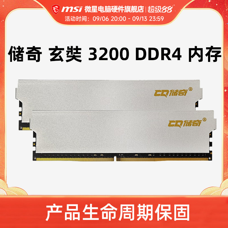 储奇 玄奘 8G/16G/32G 3200 DDR4内存 台式机电脑马甲内存条