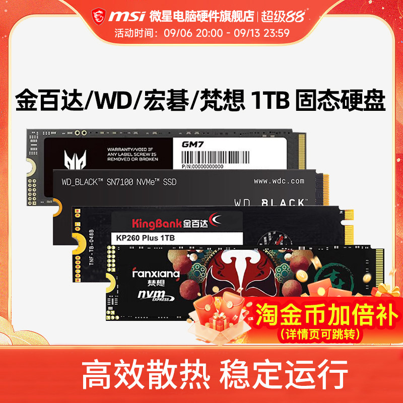 金百达/WD西数 SN7100/宏碁 GM7 /梵想 1TB 电脑固态硬盘SSD 1t图片