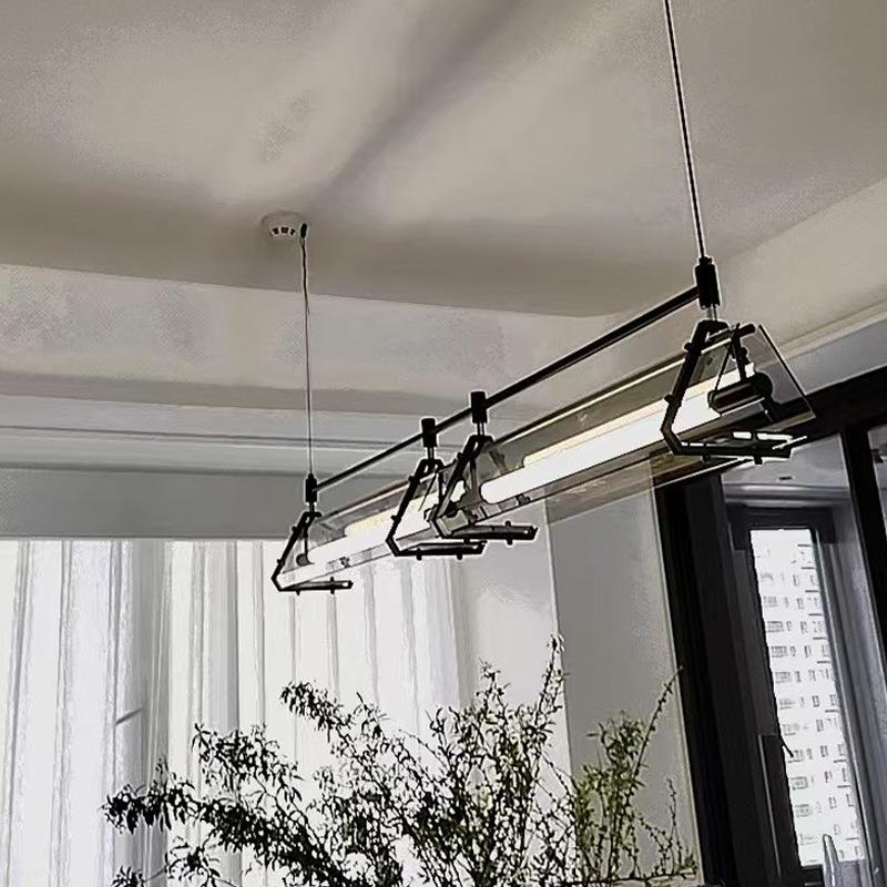 现室代简约餐厅吊灯设计师款吧台餐茶意高式极简长条一桌767字端