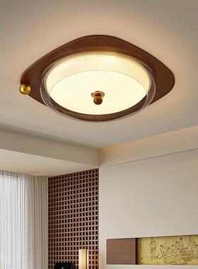 室法式中古风卧吸灯复古胡桃木色合简约创意主卧76631顶书房组套