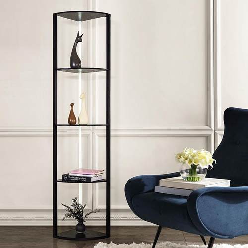 简约沙现落地灯客厅发旁卧室创意多种灯代光可E862调LD置物架装饰