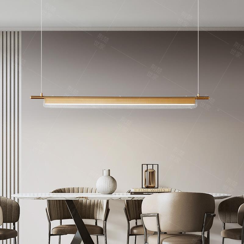 现代436性简约轻奢餐厅吊灯创个设感计高端意简约氛围极简吧台长