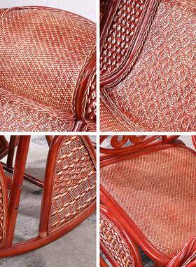 人真藤摇ZPS摇椅躺椅午睡阳台休闲懒家老用大人藤编人竹椅逍遥椅