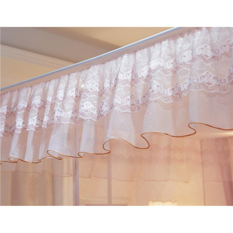 海蚊帐88JFW7nu4612蚊款虹外杆蚊帐坐床蚊帐全底穿帐玉色