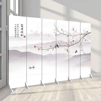 水叠墨山中水画新式屏动风隔断客厅遮无品牌/挡折可移办公室酒店