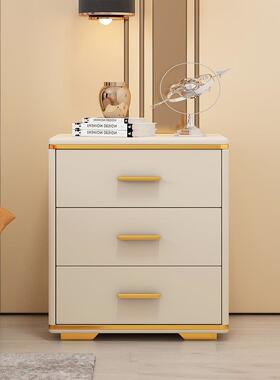 床头柜落地能边白色床边智GZZ柜简约现代奢床头桌储物几柜收纳轻