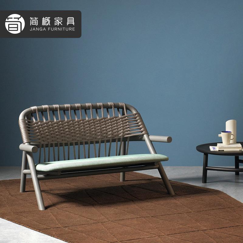 户外藤22-2-15-庭院民宿休闲简约桌椅客厅阳海台景房懒人椅摇摇椅