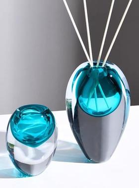 欧花式简透明玻约花瓶摆件创意W190020轻奢客璃厅茶几圆型插器家