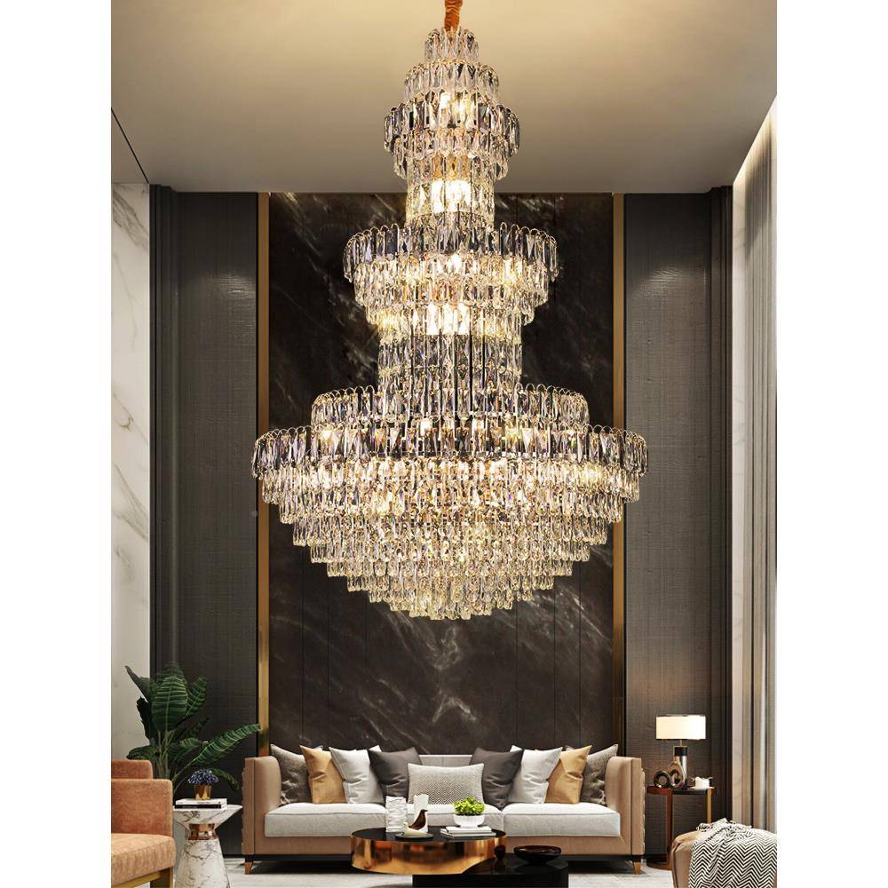 欧式复式楼566大吊灯豪客华高档酒店堂l大oft水晶灯别墅楼梯厅长