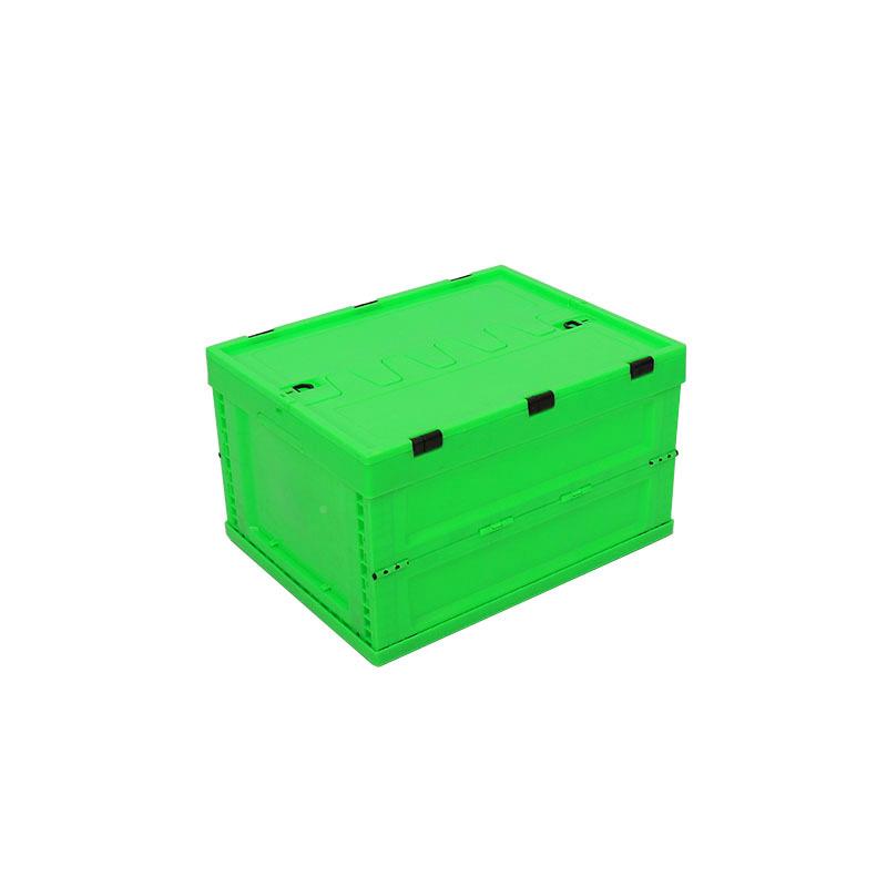 塑料折叠箱加叠厚带盖折ZLN叠箱红黑折色收纳箱大号车载整塑理胶