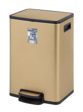 JJA厨房脚踏垃圾桶DF320A家厨S房客厅带盖干湿分离不锈用钢脚踩大